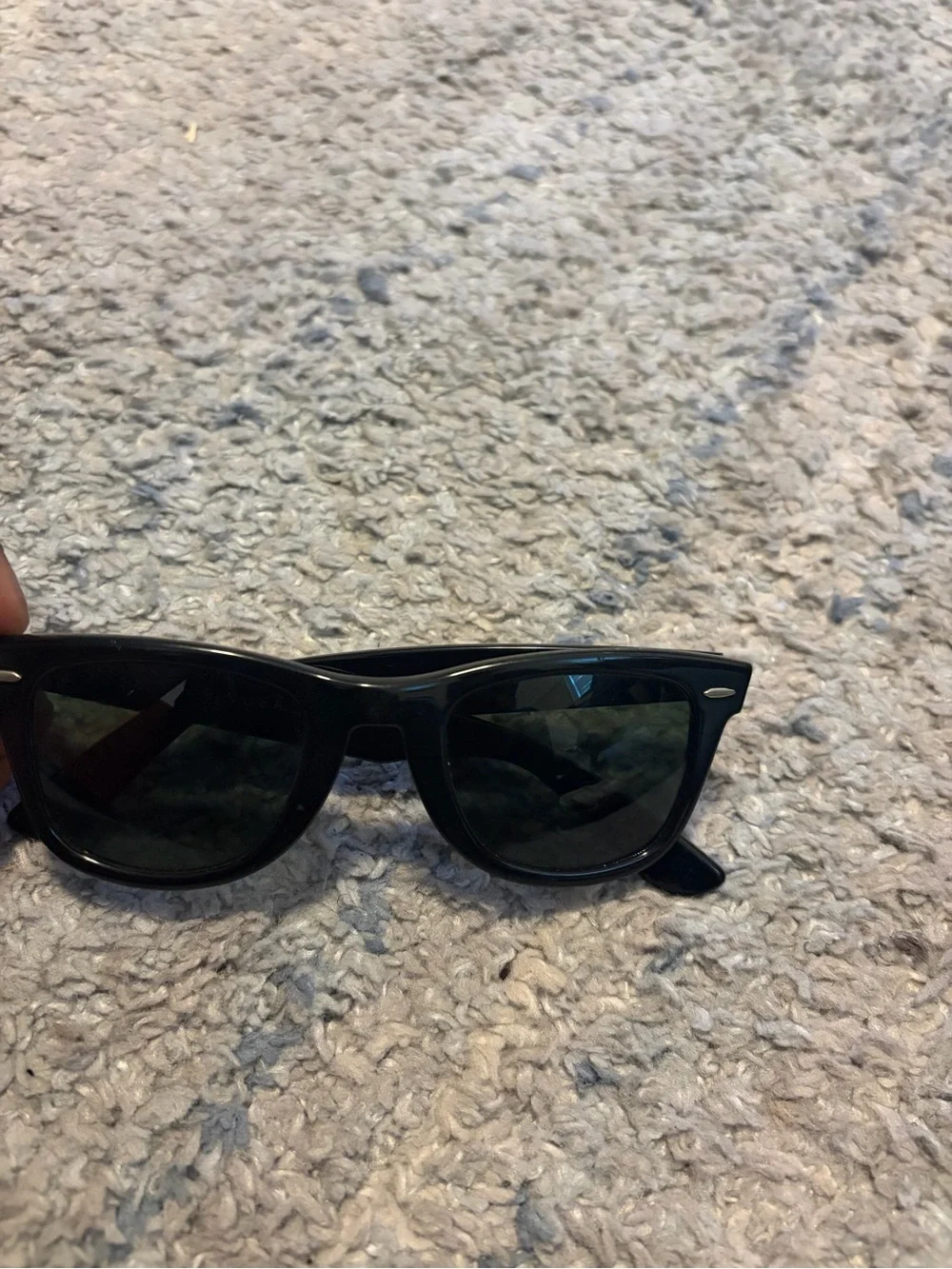 Vintage B&L Ray-Ban Wayfarer Sunglasses Black Ebony G-15 Glass Lens USA 5022 BL